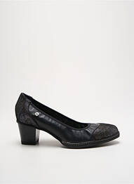 Pantofi cu toc țesătură satinată toc de 4 la 6 cm negru INEA femme