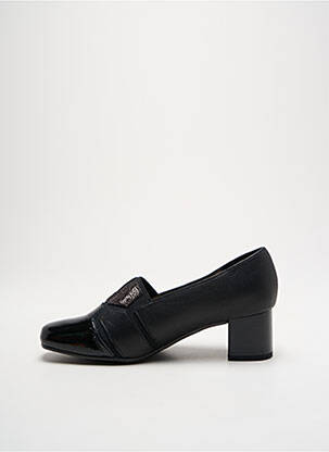Mocasini material neted toc de 4 la 6 cm negru PEDI GIRL femeie