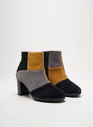 Botine/ghete nubuc toc de 4 la 6 cm negru INEA femeie