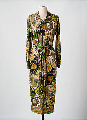 Rochie lungă mâneci lungi mâneci lungi maro GEISHA femeie