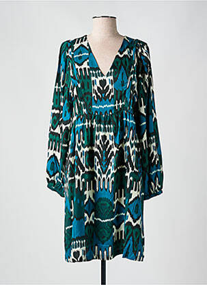 Rochie scurtă croială evazată mâneci lungi albastru LA FEE MARABOUTEE femeie