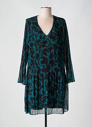 Rochie scurtă croială evazată mâneci lungi verde LA FEE MARABOUTEE femeie