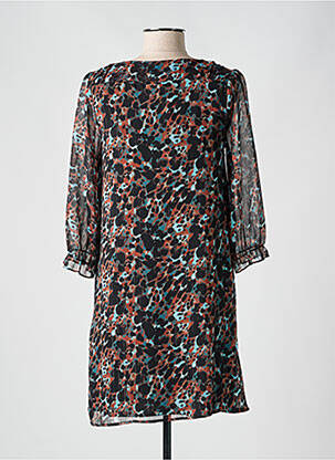 Rochie scurtă croială evazată mâneci lungi negru FREEMAN T.PORTER femeie