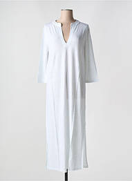 Rochie lungă mâneci 3/4 alb TANIT CODE femeie