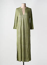 Rochie lungă mâneci 3/4 verde TANIT CODE femeie