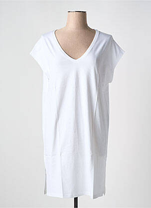 Rochie midi mâneci scurte mâneci scurte alb TANIT CODE femeie
