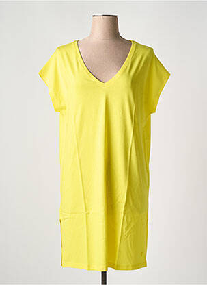 Rochie midi mâneci scurte mâneci scurte galben TANIT CODE femeie