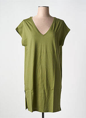 Rochie midi mâneci scurte mâneci scurte verde TANIT CODE femeie