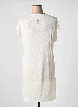 Rochie midi mâneci scurte mâneci scurte bej TANIT CODE femeie