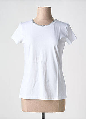 Tricou elasticitate mâneci scurte alb TANIT CODE femeie