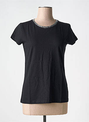 Tricou elasticitate mâneci scurte negru TANIT CODE femeie
