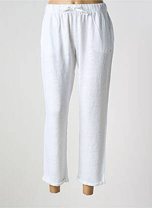 Pantalon drept talie elastică mărime normală alb TANIT CODE femeie