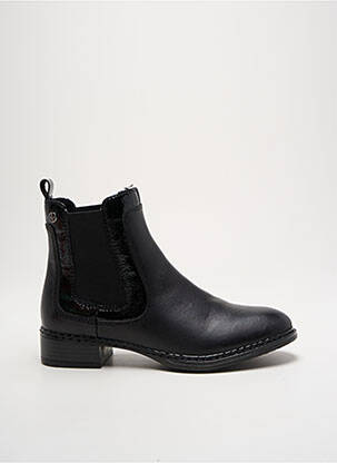 Botine/ghete umplută toc plat până la 3 cm negru RIEKER femeie
