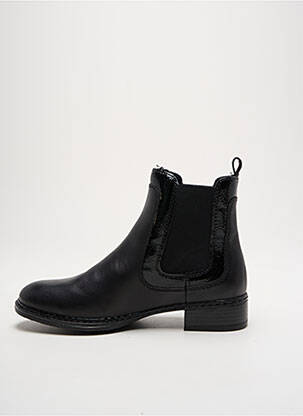 Botine/ghete umplută toc plat până la 3 cm negru RIEKER femeie