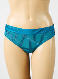 Chilot efect material satinat albastru LOUISA BRACQ femme