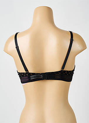 Sutien efect material satinat sutien cupe întregi cu decolteu înalt negru ANTIGEL femeie