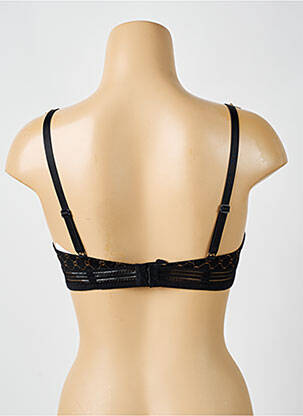 Sutien efect material satinat top sutien push-up negru ANTIGEL femeie