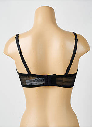 Sutien efect material satinat top sutien push-up negru ANTIGEL femeie