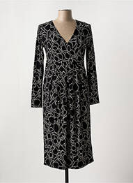 Rochie midi imprimeu floral mâneci lungi negru MASAI femme