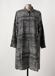 Rochie midi imprimeu fantezie mâneci lungi negru MASAI femeie