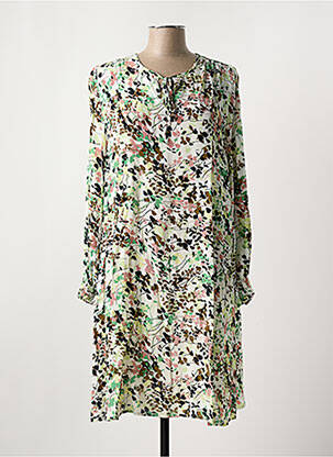 Rochie midi imprimeu floral mâneci lungi verde MASAI femeie