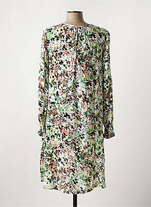 Rochie midi imprimeu floral mâneci lungi verde MASAI femeie
