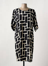 Rochie midi mâneci 3/4 mâneci 3/4 negru MASAI femme
