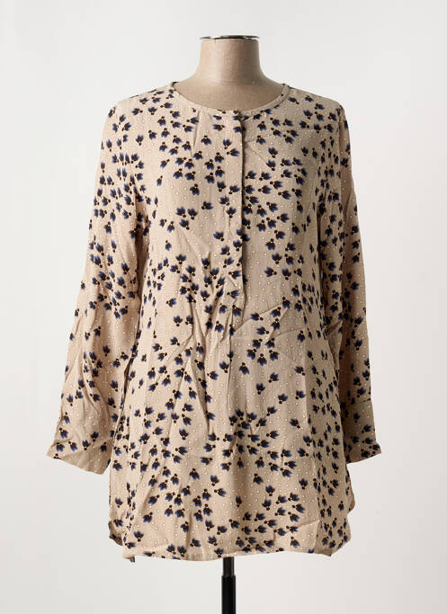 Tunică mâneci lungi bej MASAI femeie