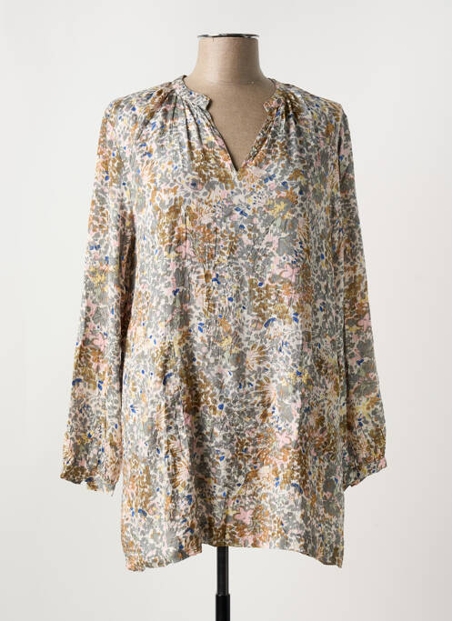 Tunică mâneci lungi guler în v gri MASAI femme