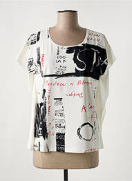 Tricou imprimeu fantezie mâneci scurte alb TELMAIL femme