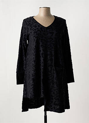 Rochie scurtă croială evazată mâneci lungi negru G!OZE femeie