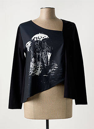 Tricou mâneci 3/4 mâneci 3/4 negru G!OZE femeie