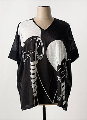 Tunică mâneci scurte negru G!OZE femeie