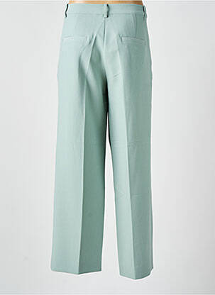 Pantalon drept închidere cu fermoar sub clapetă cu nasturi verde MASAI femeie