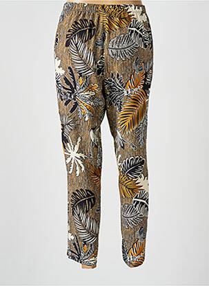 Pantalon slim talie elastică galben TELMAIL femeie