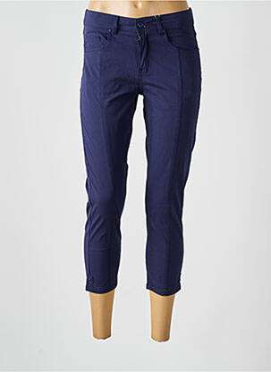 Pantalon trei sferturi buzunare albastru TELMAIL femeie