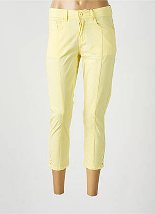 Pantalon trei sferturi buzunare galben TELMAIL femeie