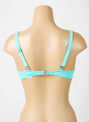 Sutien de costum de baie elasticitate sutien cupe întregi cu decolteu înalt albastru ANTIGEL femeie