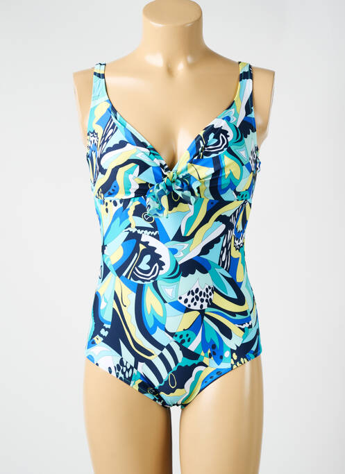 Costum de baie dintr-o singură piesă albastru ANTIGEL femeie