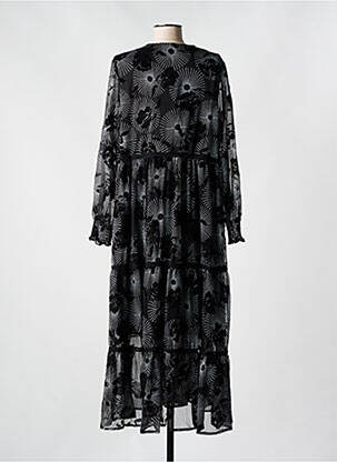 Rochie lungă mâneci lungi mâneci lungi negru LAST QUEEN femeie