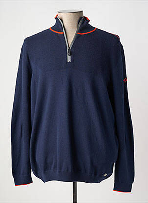 Pulover cu guler înalt albastru HUGO BOSS bărbat