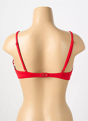 Sutien de costum de baie elasticitate top sutien modelat roșu LACOSTE femeie