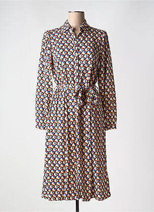 Rochie midi imprimeu fantezie mâneci lungi negru C'EST BEAU LA VIE femeie