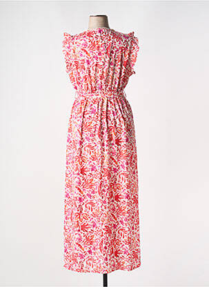 Rochie lungă mâneci scurte mâneci scurte roz BY ONE femeie