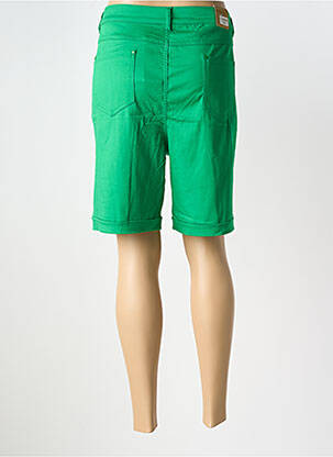 Bermudă țesătură poplin mărime normală verde WORLD FASHION femeie