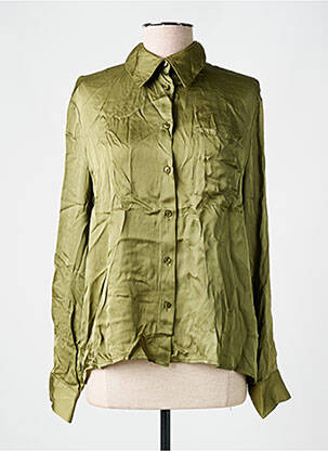 Cămașă croială fluidă mâneci lungi verde PLEASE femeie