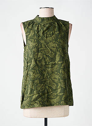 Bluză țesătură poplin fără mâneci verde RAGWEAR femeie