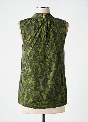 Bluză țesătură poplin fără mâneci verde RAGWEAR femeie