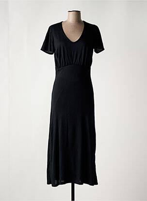 Rochie lungă mâneci scurte mâneci scurte negru LE TEMPS DES CERISES femeie