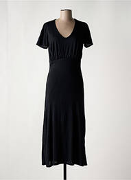 Rochie lungă mâneci scurte mâneci scurte negru LE TEMPS DES CERISES femme